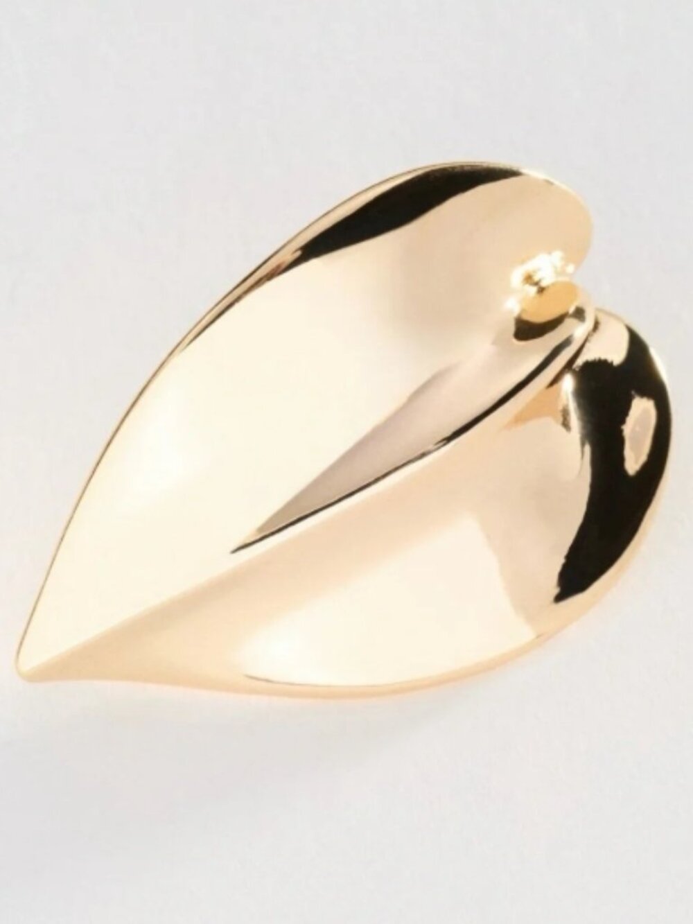 NWT Anthropologie 14KT Gold Plated Leaf Drop Earrings Gold - Picture 2 of 11